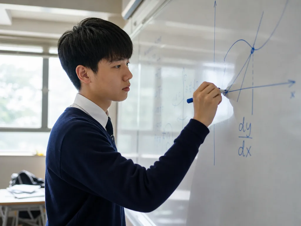 A-Level Maths Syllabus (Cambridge 9709) – Complete Guide 5 A-Level Mathematics calculus work at the whiteboard