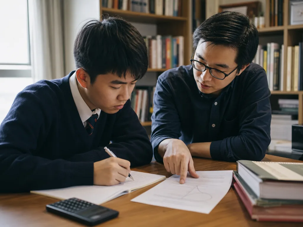 A-Level Maths Syllabus (Cambridge 9709) – Complete Guide 6 A-Level Mathematics tutor guiding a student through statistics