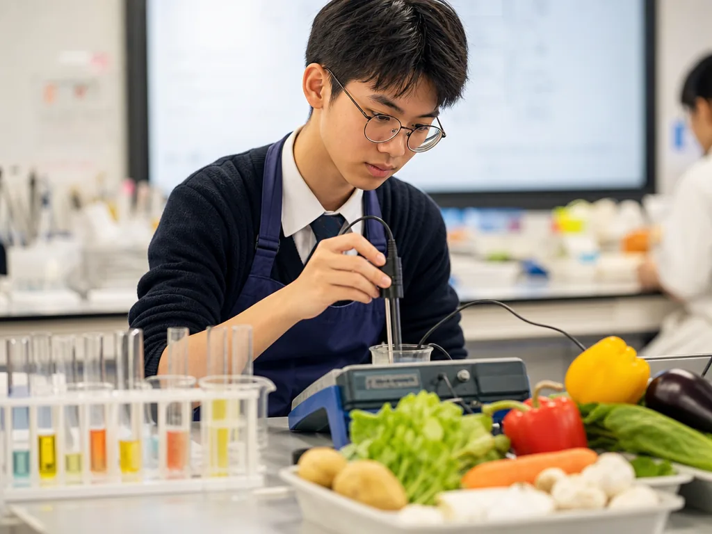 DSE Food Science and Technology: Complete Course Guide 5 Students conducting a food science experiment in a laboratory