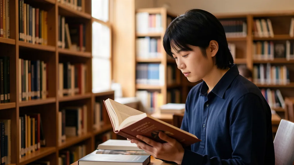 学生研读哲学书籍