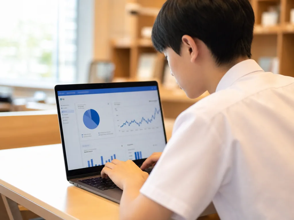 IGCSE ICT (Information and Communication Technology): Complete Guide to Curriculum, Exam Structure & Study Tips 6 Student practising spreadsheet and data-analysis skills