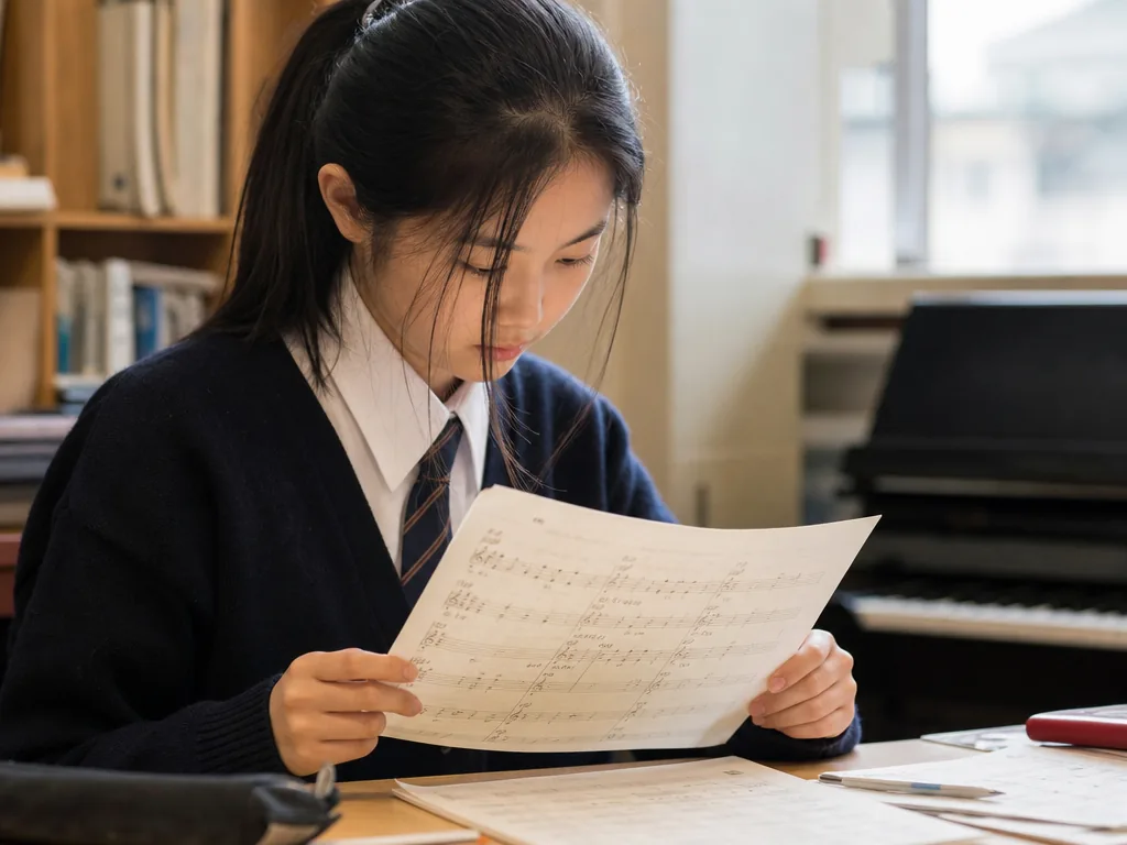 Basic Music Notation: A Complete Guide to Reading Sheet Music 6 A student practising reading sheet music