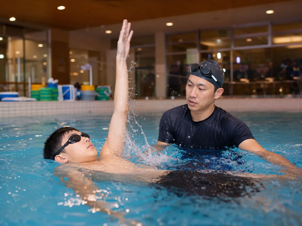 学习背式泳法