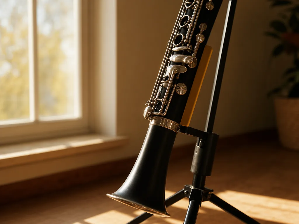 Clarinet: Complete Overview, History and Learning Guide 6 A close-up of a clarinet showing its keys, mouthpiece and reed