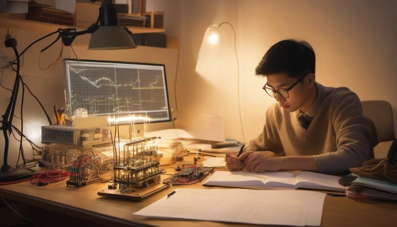 A-Level Physics Past Papers & Drilling (Paper 2): Kinematics, Waves, Electricity 3 Hong Kong student drilling A-Level Physics Paper 2 with circuits and wave diagrams