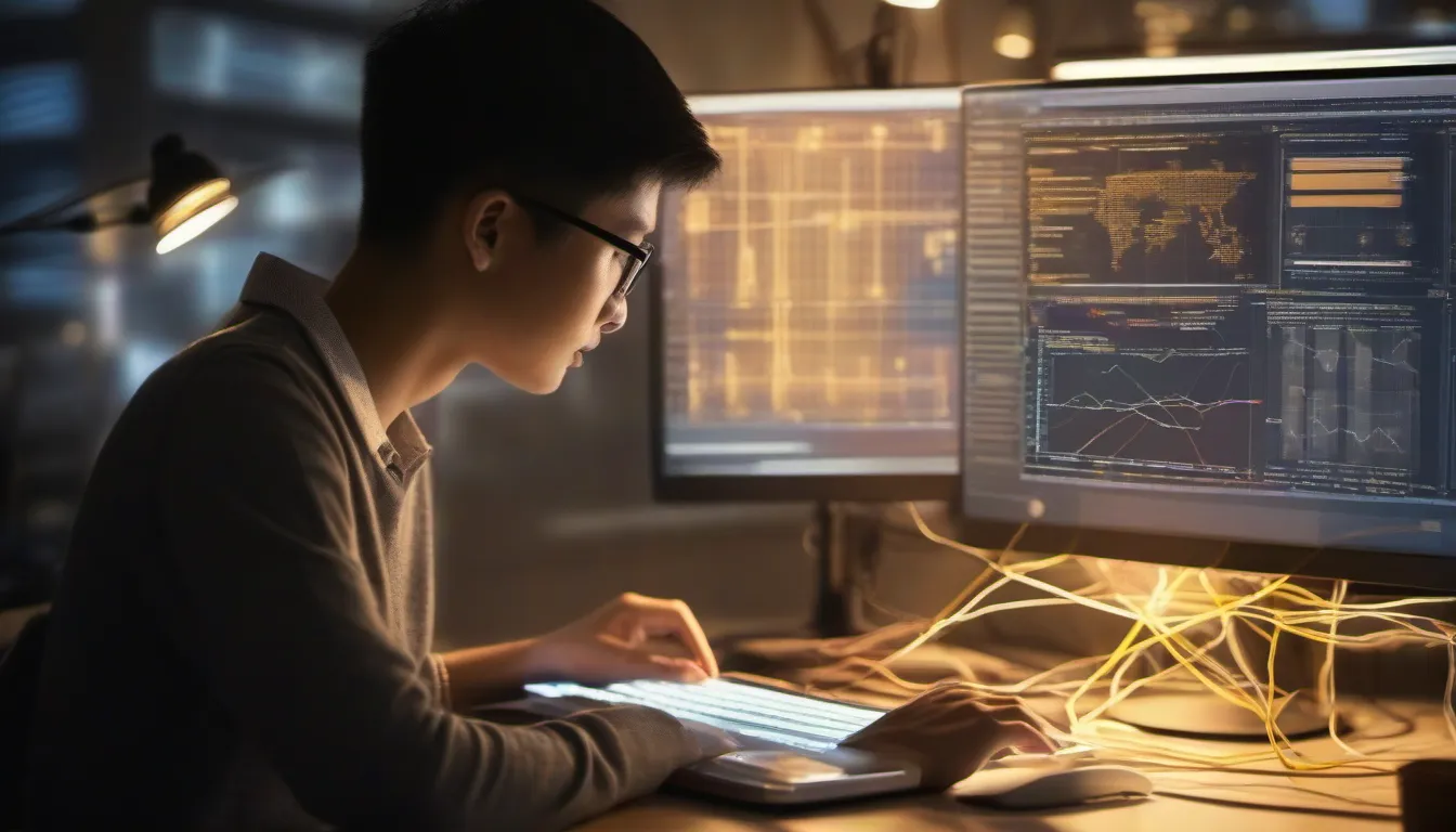 Hong Kong student drilling IB Computer Science Paper 1 with a database schema and flowchart