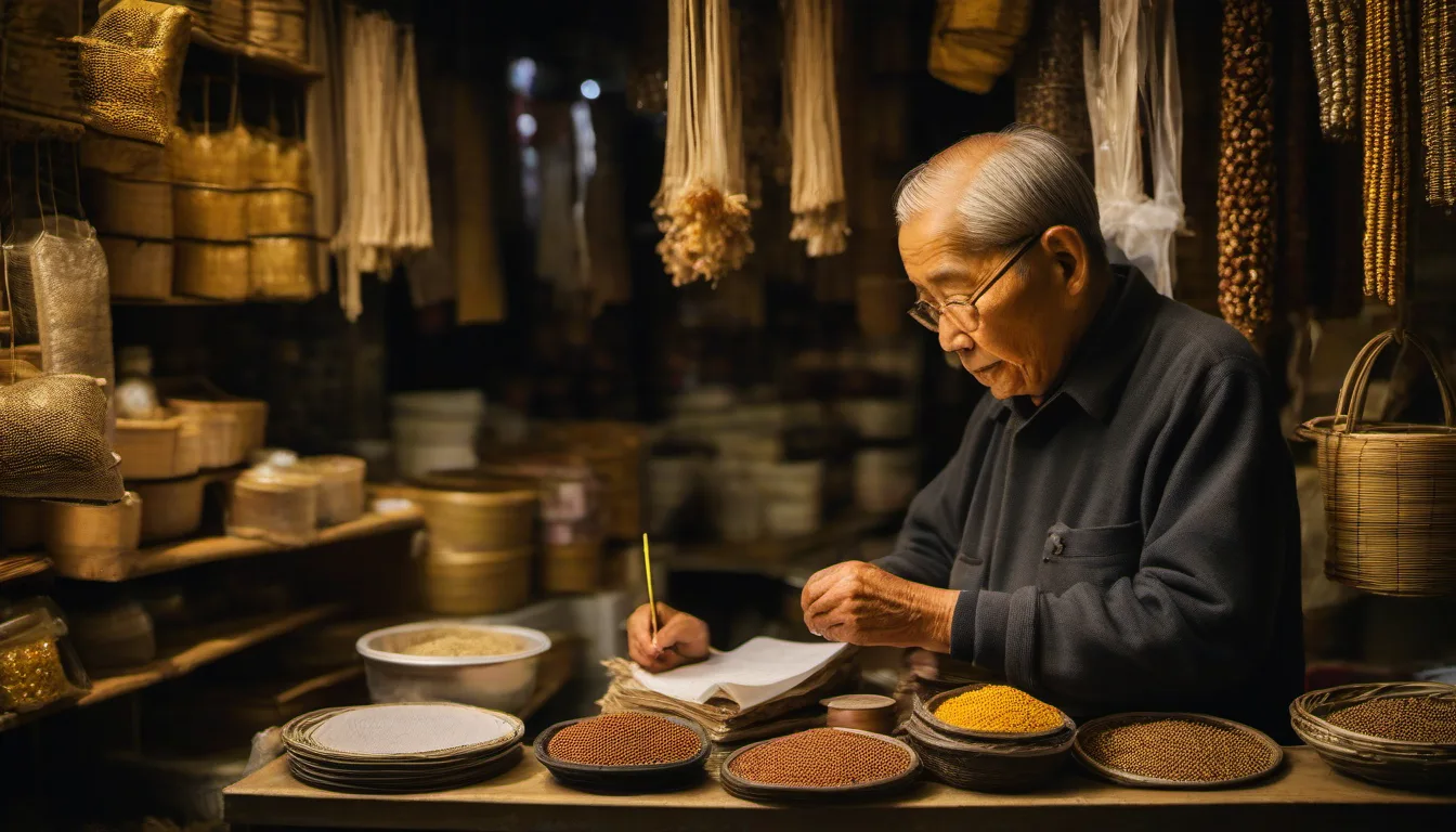 IB Social and Cultural Anthropology Past Papers & Drilling (Paper 2): Ethnography with Level Descriptors 3 Inside an old Hong Kong dried-goods shop, an elderly shopkeeper writing in a paper ledger at the counter under hanging preserved food and warm tungsten light