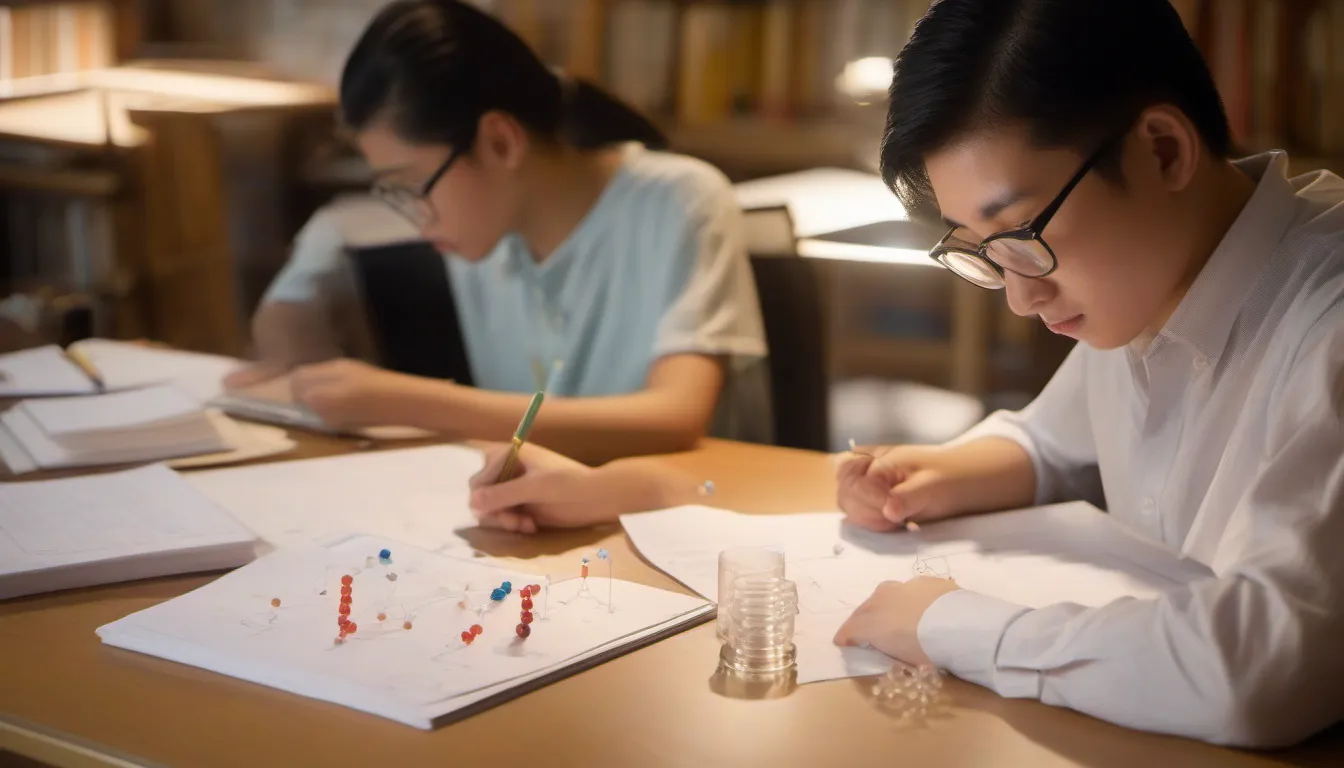 IGCSE Chemistry Past Papers & Drilling (Paper 1): Atoms, Acids, Reactivity 3 Hong Kong student drilling IGCSE Chemistry Paper 1 with simple molecules and reaction diagrams
