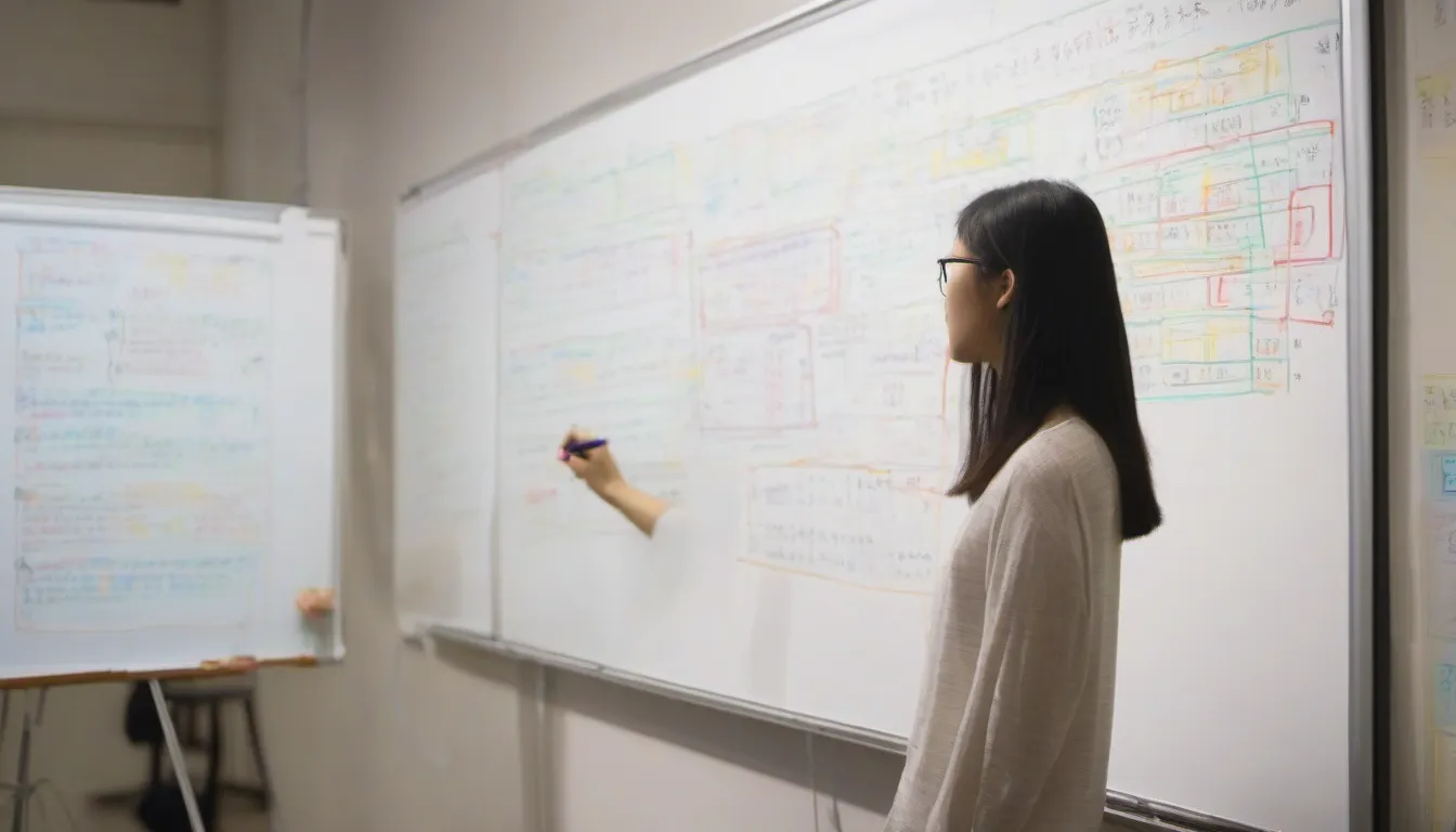 IGCSE 计算机科学刷题方法+历年试题(Paper 2):伪代码、流程图、逻辑门附答案 3 香港学生刷题编程,白板上有伪代码与流程图符号
