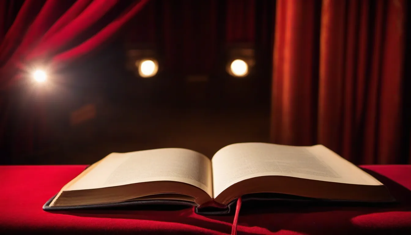 IGCSE Literature in English Past Papers & Drilling (Paper 2): Drama, Two Set Texts 3 Hong Kong student drilling Cambridge IGCSE Literature in English Paper 2 Drama, a script book on the table with red theatre curtains behind
